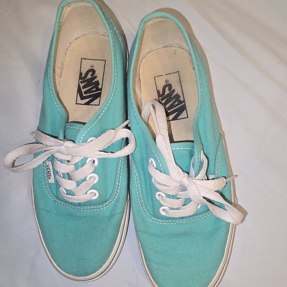 Vans Women's Turquoise Canvas Sneakers